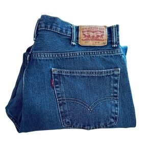 Levi's 550 Relaxed Fit Comfort Blue Jeans Mens 40 x 28 Wider in Seat and Thighs